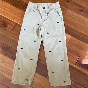 Gymboree Tan khaki Cotton Pants w/ airplanes